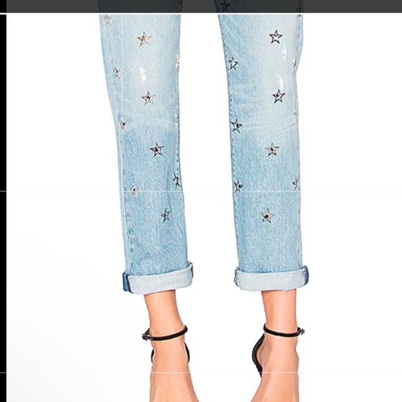 Hudson Riley Crop Relaxed Distressed GrommetStar Straight ButtonFly Jean NWOT 27 - Picture 3 of 16